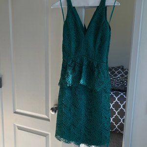 Adelyn Rae Green Lace Cocktail Dress